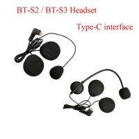 Type-C Interface Jack Helmet Microphone Speaker Headset for BT-S2 BT-S3 Intercom Motorcycle Bluetooth