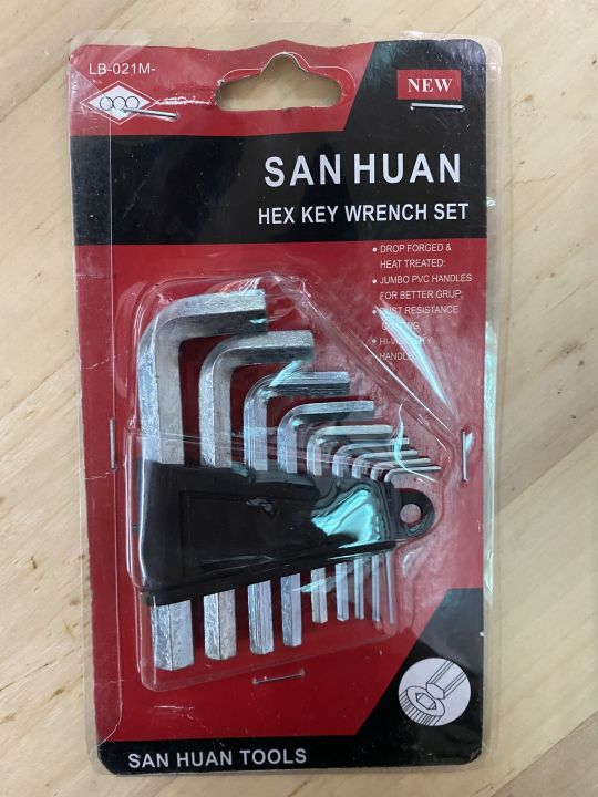 ประแจ-ประแจหกเหลี่ยม-หกเหลี่ยม-ประแจหกเหลี่ยมตัว-l-มี-9-ขนาด-san-huan-tools