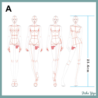 Jizha ไม้บรรทัดการวาดภาพแฟชั่นสำหรับผู้หญิงแม่แบบรูปสำหรับแม่แบบร่างภาพประกอบ