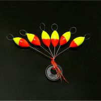 ☏▬✁ 60pcs (10packs) Oval Fishing Float Seven-satr Float Mixedcolor 6 in 1 Space Bean Carp Fishing Accesories Pesca Fishing Buoy X348