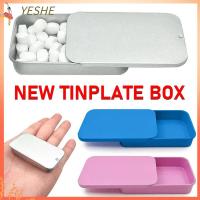 YESHE ฝาเลื่อน กล่องเครื่องประดับอัญมณี 805015มม. แผ่นเหล็กชุบดีบุก Pill Candy Push-Pull BOX ของใหม่ หัวกะโหลก Gule กล่องเหล็กเคลือบ ลูกอมลูกอมลูกอม