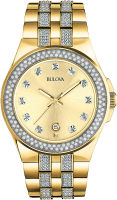 Bulova Crystal Quartz Mens Watch, Stainless Steel , Two-Tone (Model: 98B174)