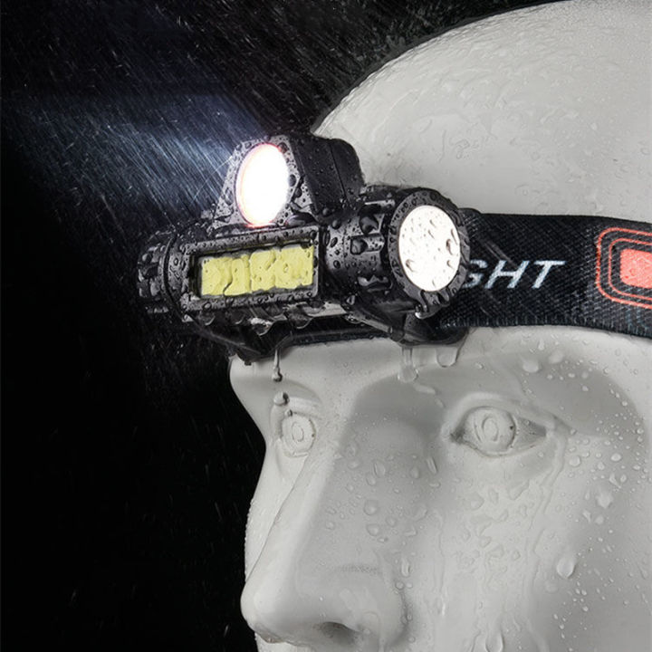 ไฟฉายคาดหัว-หลอด-q5-cob-1500lm-มีแม่เหล็กด้านข้าง-usb-rechargeable-mini-headlight