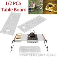 hyfvbu✔✙△  Transparent Camping Table Board Combination Outdoor Unit with 33mm Circular Hole Barbecue Desk