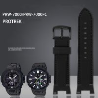 สายนาฬิกาซิลิโคนดัดแปลงใหม่เหมาะสำหรับซีรีย์ Fo Casio PROTREK PRW7000 PRW-7000 PRW-7000FC สายรัดสายนาฬิกาข้อมือพร้อมเครื่องมือสร้อยข้อมือ