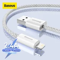[ส่งจากไทย 1-3 วัน] Baseus Official Store สายชาร์จ สายชาร์จไอโฟน 2.4A USB Cable For iPhone 13 12 11 Pro Max XS XR 8 7 Fast Charging Cable Data Wire Cord