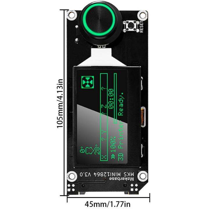 หน้าจอ-lcd-อัจฉริยะหน้าจอด้านหน้า-ด้านข้างใส่การ์ด-sd-หน้าจอ-lcd-rgb-ปรับ-backlight-สำหรับ-makerbase-mks-v3-mini12864