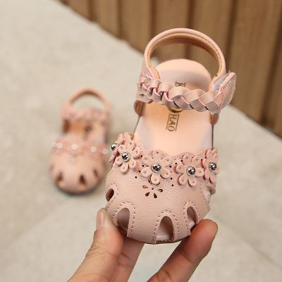 Summer Baby Sandals Girls Soft Bottom Sweet Children Shoes White Pink Little Kids Anti Kick Beach Sandals Toddler Shoes CSH1018