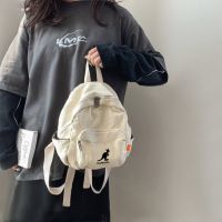 ▲☃ Kangaroo Korean casual mens and womens canvas backpack mini storage shopping bag one shoulder Messenger handbag