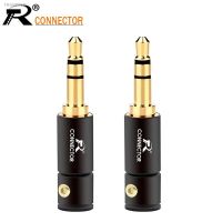 ✱┇☒ 2PCS 3 Poles 3.5mm Stereo Connector with Screw Lock Gold Plated Jack 3.5mm Stereo Male Plug Wire Connector Headphone Jack