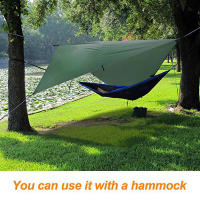 360X290Cm กันสาดกันน้ำ Tarp เต็นท์ Shade Ultralight Garden Canopy Sunshade Outdoor Camping Hammock Rain Fly Beach Sun Shelter