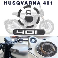 3D Carbon Fiber Motorcycle Vinyl Gas Cap Oil Stickers Tank Pad Decal Protector For Husqvarna 401