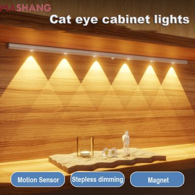 Kitchen Led Under Cabinet Light with Motion Sensor 3 Colors Dimmable Usb Rechargeable Night Lamp for Bedroom Closet Spot Light Night Lights