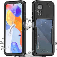 เคสกันน้ำ IP68สำหรับ Xiaomi Redmi Note 11 Pro 5G/4G; ตัวป้องกันหน้าจอในตัว Snowproof Dustproof Shockproof Full Body Protection ฝาครอบใต้น้ำสำหรับ Redmi Note 11 Pro/ 11S/11,RedMi Note 12 Pro/Note 12