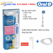 HCMBàn chải đánh răng điện Oralb vitality Sensitive cho răng nhạy cảm BH 3