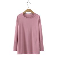 COD DSFDGDFFGHH Plus Size XL-4XL Solid Round Neck Tops Womens Solid Shirts Casual Simple Oversized T-shirts