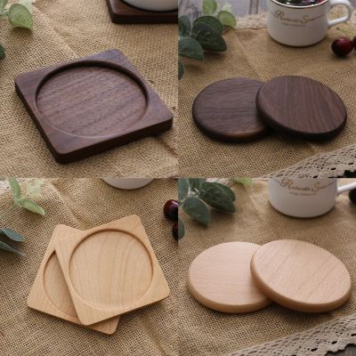 Durable Wood Coasters Stand Mug Tea Coffee Cup Pad Heat Resistant Drink Mat Home Table Tea Coffee Cup Pad Tableware Decor