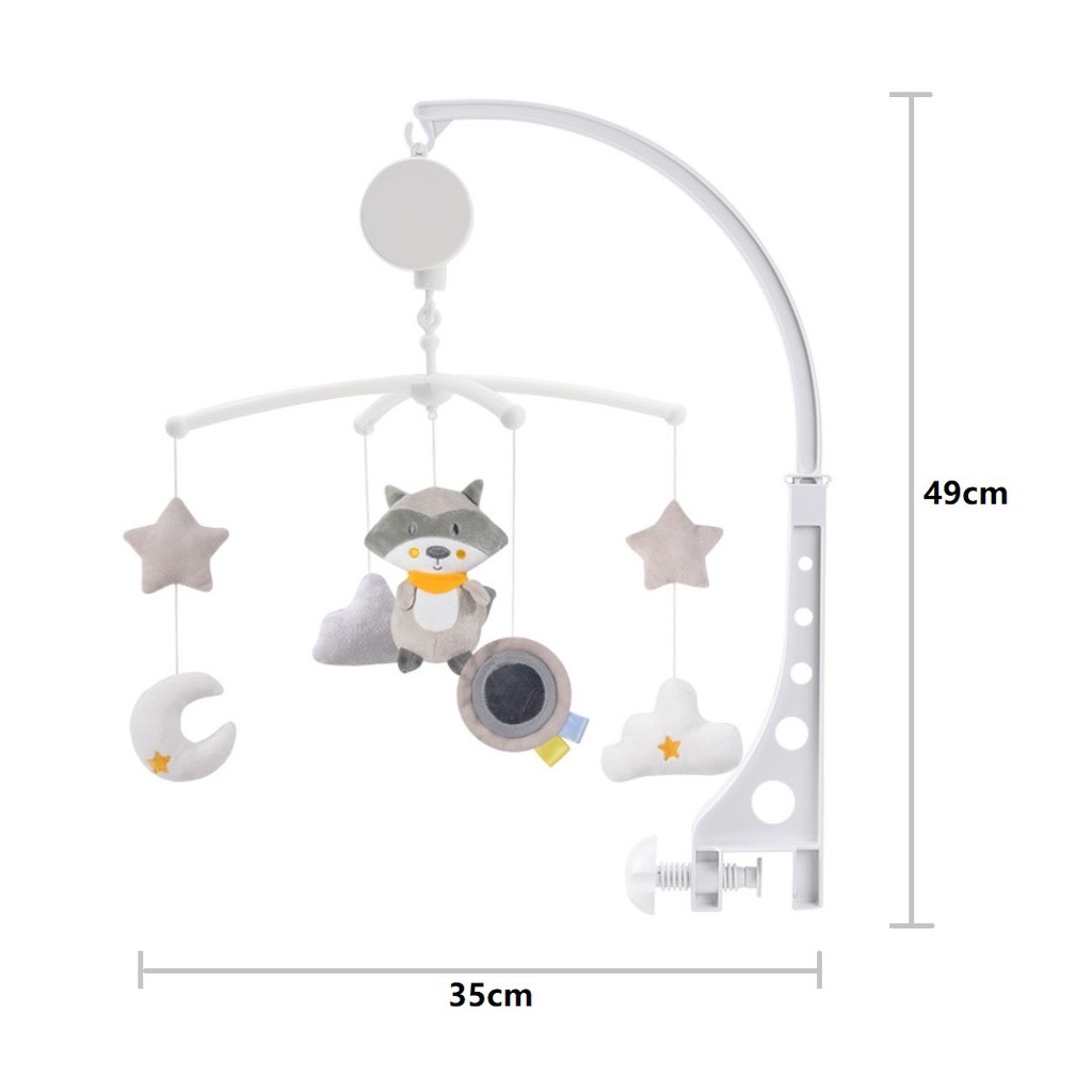 Baby Toys Infant Melody Bed Cot Wind-Up Baby Cot Mobile Music Mobile Crib Hanging Doll