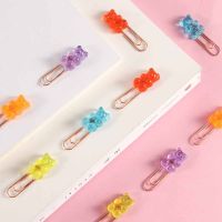 School Office Stationery Memo clips Stationery supplies File Clips Paper Clip Rainbow Bear Decorative Bookmark Binder