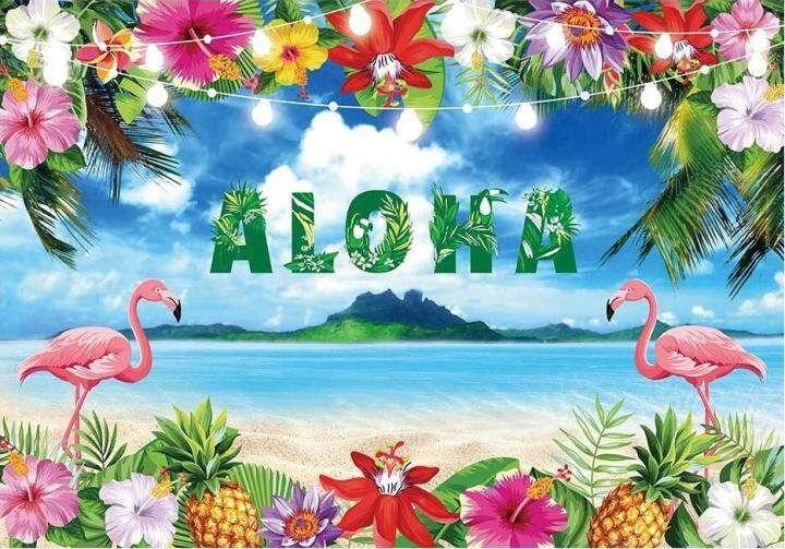 Summer Aloha Luau Party Backdrop Tropical Hawaiian Beach Seaside   09639a1f155ce74a43741ebdfddf975c  720x720q80 