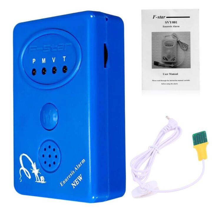Blue Bedwetting Enuresis Baby Urine Bed Wetting Alarm +Sensor With