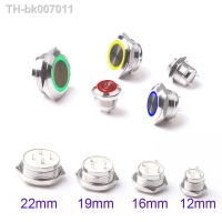 ▽™☊  12/16/19/22mm waterproof metal push button switch led momentary light lock engine power switch car 5v 12v 24v blue red