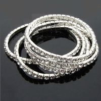 [COD] Korean version of hand wholesale full diamond single row elastic bracelet shiny intellectual star combination with the same style