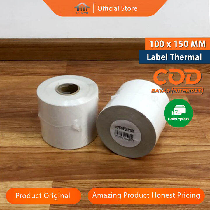 Kertas Thermal 100 x 150mm 500 Lembar Roll Kertas Label 100 x 100mm 500