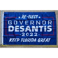 【CW】 Ron Desantis Flag FREE SHIPPING Governor 2022 Re Elect Blu  Keep Florida Sign 3x5  39; yhx0405