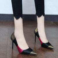 Spring Fashion Sexy High Heels,Women Pumps,Pointed toe,Office Lady Working Shoes,French Style,Female Footware,Black,