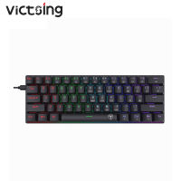 VicTsing 60 61 Key Mechanical Keyboard USB Wired LED Backlit Axis Gaming Mechanical Keyboard for Windows Mac PC Gamers and FPS