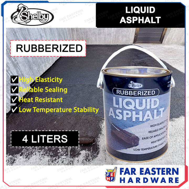 SHELBY Rubberized Liquid Asphalt Waterproofing 4 Liters | Lazada PH