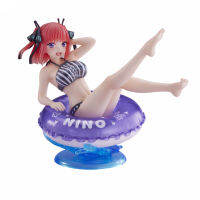 Original TAITO ญี่ปุ่น Gotoubun ไม่มี Hanayome 10ซม. Nakano Nino ว่ายน้ำแหวน PVC รูป Figures Brinquedos สำหรับ Girls888