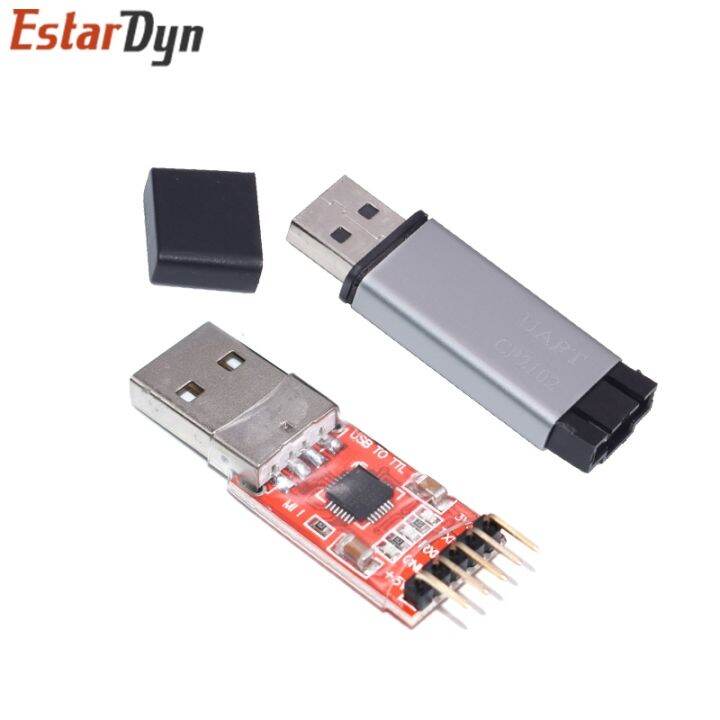 cp2102-usb-2-0-to-uart-ttl-5pin-connector-module-serial-converter-stc-replace-ft232-ch340-pl2303-aluminum-shell-cp2102-usb-2-0