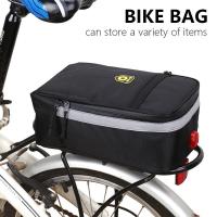 Bicycle Rear Rack Bag Trunk Bag with Tail Light Waterproof Storage Reflective MTB Pouch Bag Saddle Bolsa Bicicleta accessories