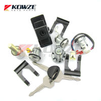KOWZE จุดระเบิดรถยนต์ยางอะไหล่ล็อคประตูกระบอกชุดกุญแจสำหรับมิตซูบิชิมอนเตโรปาเจโร MK2 V32 4G54ถุงมือกล่องล็อคกุญแจ MR259111