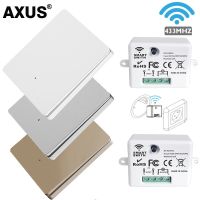 AXUS Wireless Smart Switch Light 433Mhz RF 86 Wall Panel Switch with Remote Control Mini Relay Receiver Home Led Light Lamp Fan