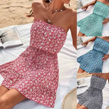 Casual strapless summer on sale dresses