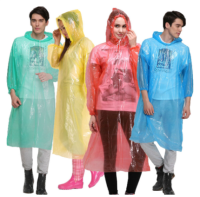 เสื้อกันฝน"แบบบาง" ชุดกันฝน เสื้อกันฝนมีหมวก เสื้อกันฝนผู้ใหญ่ (BD027)