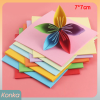 ✨ Konka กระดาษโอะริงะมิ100x10สีกระดาษพับสองด้านสีสันสดใสงานฝีมือศิลปะ DIY