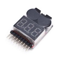 【YF】☎♙❐  for 1-8S Lipo/Li-ion/Fe Battery Voltage 2IN1 Tester Low Buzzer Alarm