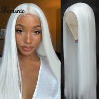 【LZ】●✗☬  Bernardo Synthetic Long Straight Wig For Black Women White Wigs For Women Cosplay Glueless Lace Front Heat Resistant Fiber Hair