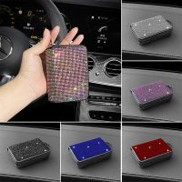 Color Diamond Car Vehicle ID Card Package Auto Drivers License Holder Zipper Bag Bling Car Accessories Interior for Women