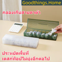 Goodthings1 กล่องเก็บสายดาต้าพร้อมฝาปิดป้องกันฝุ่น สายโทรศัพท์มือถือ สิ่งประดิษฐ์ เดสก์ท็อป กล่องเก็บสายเคเบิลพลาสติก