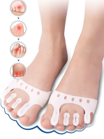 2 Pcs = 1 คู่ซิลิโคน Bunion Corrector Toe Separator เจล Forefoot Pads Orthopedic Braces Orthotic Finger Hallux Valgus Spacers