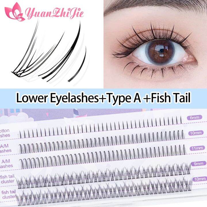 Mix A Shape Bottom DIY Eyelash Fishtail False Eyelashes Eye Lashes ...