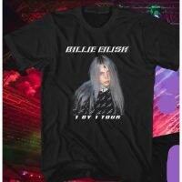 Billie Eilish เสื้อยืดคอตตอนสำหรับผู้ชาย,เสื้อยืดคอตตอน XS-6XL ทัวร์100% ฟิตเนสขนาดพิเศษเสื้อยืดของขวัญคริสต์มาส