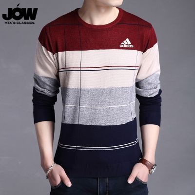 CODTheresa Finger New Men Knitted Sweater Casual Fashion Knitted Tshirt Men Cotton Shirt