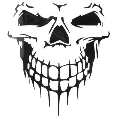 Car Sticker Car Tattoo Skull Skeleton Large Decorative Sticker (Black)