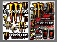 สติ๊กเกอร์แต่งรถ Monster เล็บ R618 (สีส้ม) Monster 2กระป๋อง (สีส้ม) มอเตอร์ไซค์ สติ๊กเกอร์ติดกระจก แต่งรถรถยนต์ ติดหมวกกันน็อค จำนวน 2 แผ่น